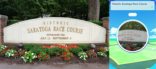 Historic Saratoga Race Course Entrance Sign